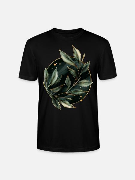 Plants Leaves - Stanley/Stella CRAFTER Unisex Organic T-Shirt - black
