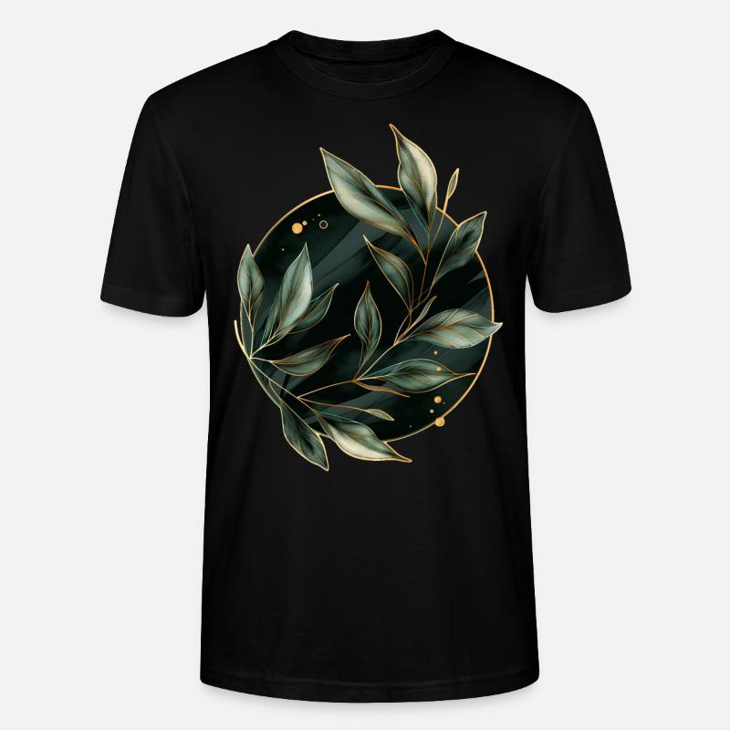 Feuilles de plantes - T-shirt bio CRAFTER Stanley Stella Unisexe - noir