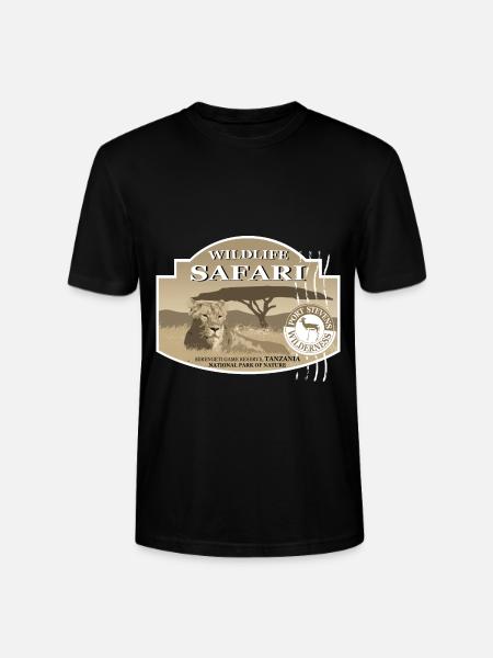 Lion - Safari - Africa - Stanley/Stella CRAFTER Unisex Organic T-Shirt - black