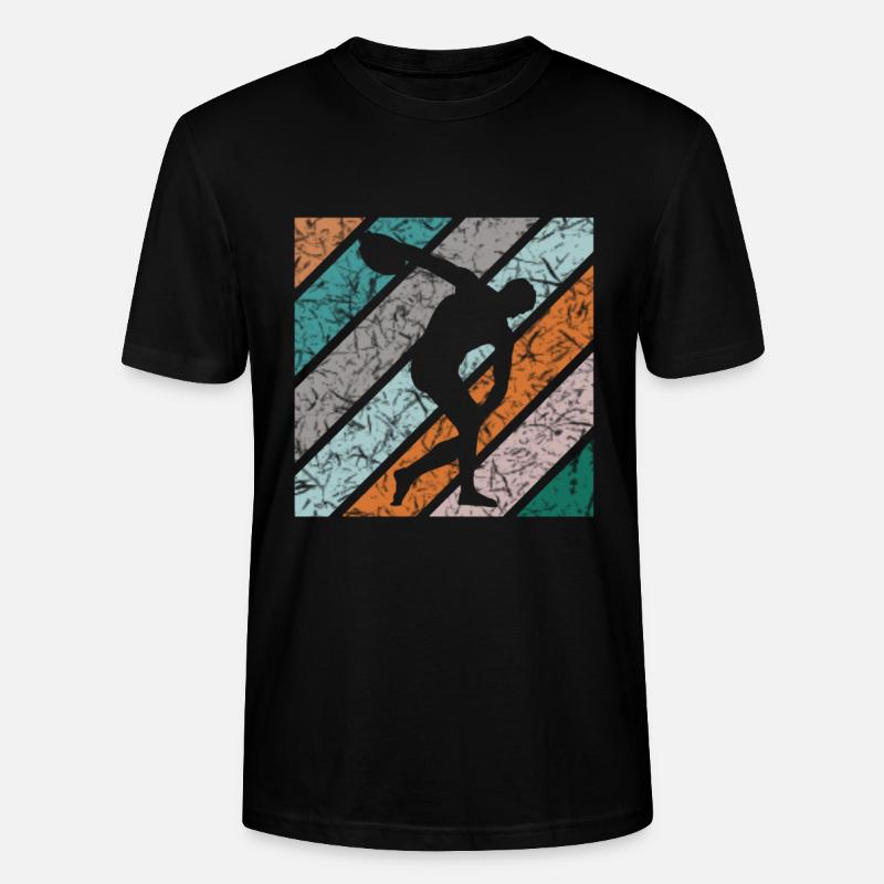Diskuswerfen Design Diskuswerfer Diskuswerferin - Stanley/Stella Unisex Bio-T-Shirt CRAFTER - Schwarz