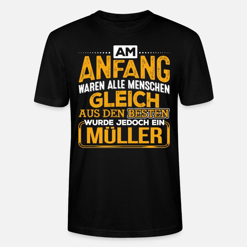 MÜLLER - Der Beste - Stanley/Stella Unisex Bio-T-Shirt CRAFTER - Schwarz