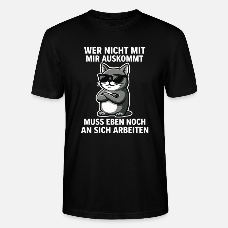 Coole Katze Spruch - Stanley/Stella Unisex Bio-T-Shirt CRAFTER - Schwarz
