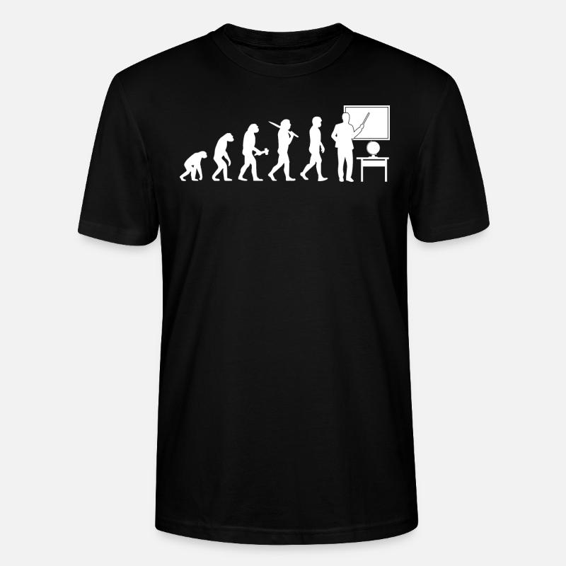 Teacher Teacher Evolution Educator Gift - Stanley/Stella CRAFTER Unisex Organic T-Shirt - black