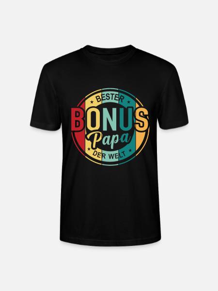 Bonus Papa Bester Bonuspapa Bonusvater T-Shirt - Stanley/Stella Unisex Bio-T-Shirt CRAFTER - Schwarz