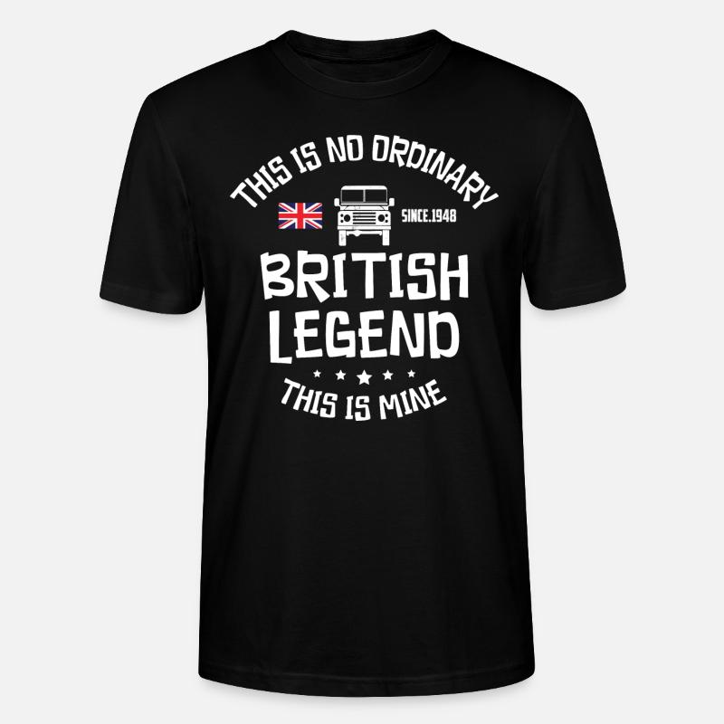 Landy Car British Legend - T-shirt bio CRAFTER Stanley Stella Unisexe - noir