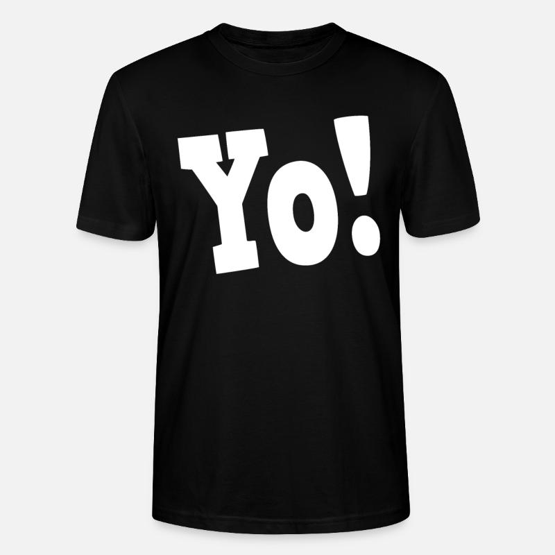 Votre exclamation en gras blanc - T-shirt bio CRAFTER Stanley Stella Unisexe - noir