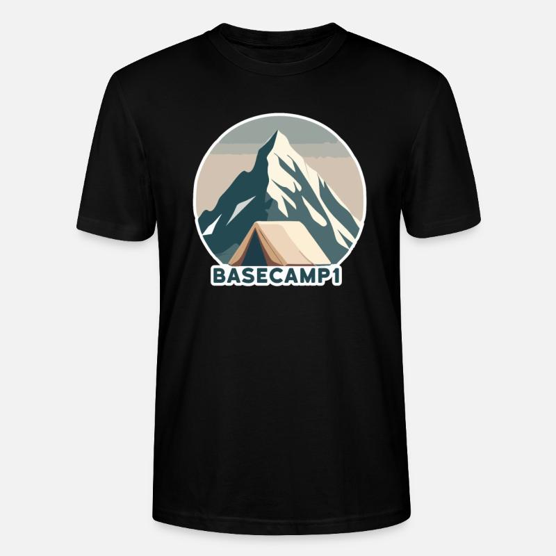 Bergsteiger Basislager 1 - Stanley/Stella Unisex Bio-T-Shirt CRAFTER - Schwarz