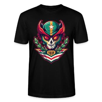 Luchador: Le super-héros de lutte mexicain - T-shirt bio CRAFTER Stanley Stella Unisexe - noir - Devant - Alina (178cm) & Michal (187cm)