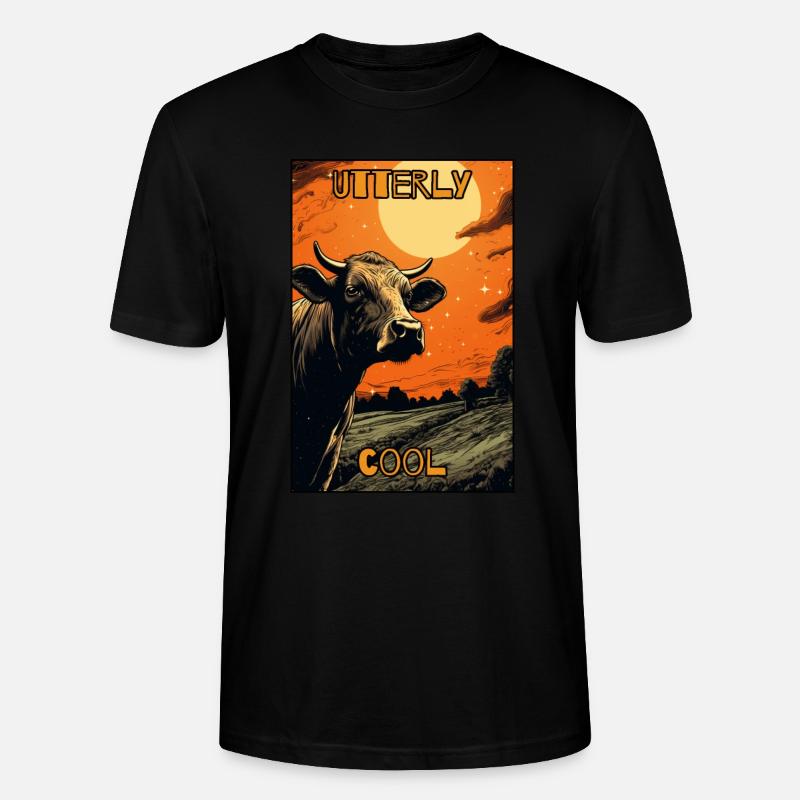 Vache absolument cool - T-shirt bio CRAFTER Stanley Stella Unisexe - noir