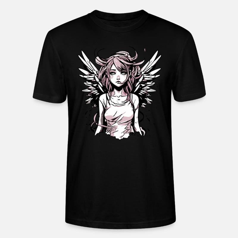 Fille ange moderne - T-shirt bio CRAFTER Stanley Stella Unisexe - noir