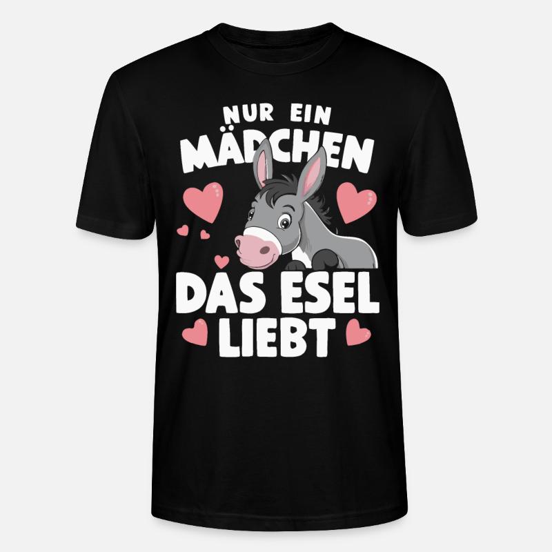 Âne âne mulet Muli - T-shirt bio CRAFTER Stanley Stella Unisexe - noir