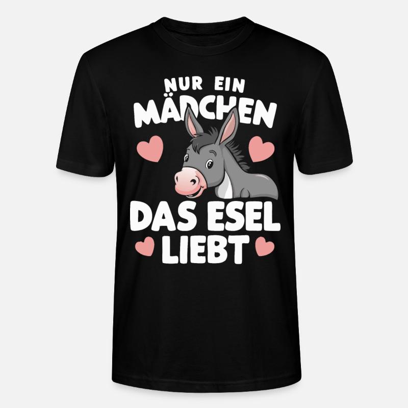 Esel Eselchen Maultier Muli - Stanley/Stella Unisex Bio-T-Shirt CRAFTER - Schwarz