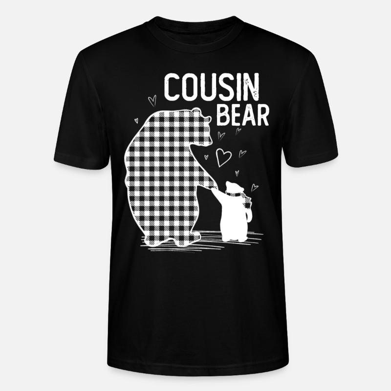 Cousin Bear - Stanley/Stella Unisex Bio-T-Shirt CRAFTER - Schwarz