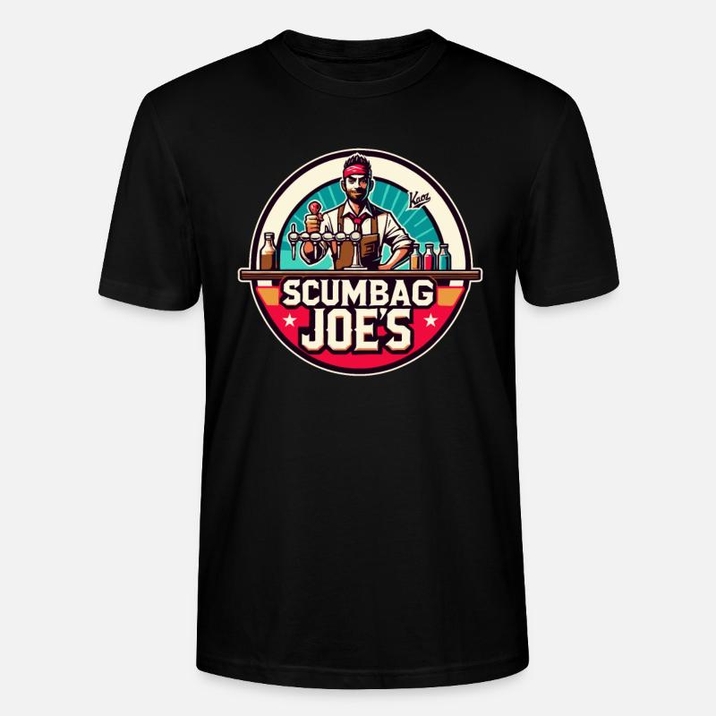 Scumbag Joe’s Bar & Pub - T-shirt bio CRAFTER Stanley Stella Unisexe - noir