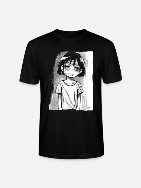 Cartoon-Alternativ-Mädchen - Stanley/Stella Unisex Bio-T-Shirt CRAFTER - Schwarz