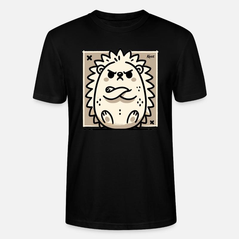 Hérisson mignon boudeur et offensé - T-shirt bio CRAFTER Stanley Stella Unisexe - noir