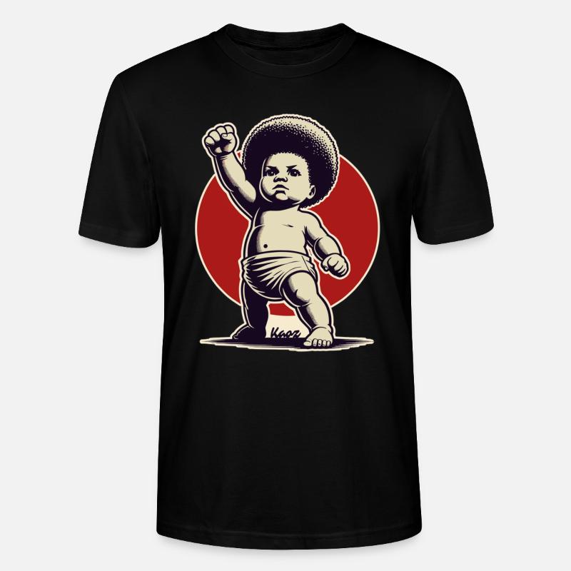 Bébé en pose de liberté - T-shirt bio CRAFTER Stanley Stella Unisexe - noir