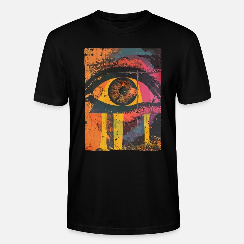 Pop Art Oeil Graffiti - T-shirt bio CRAFTER Stanley Stella Unisexe - noir