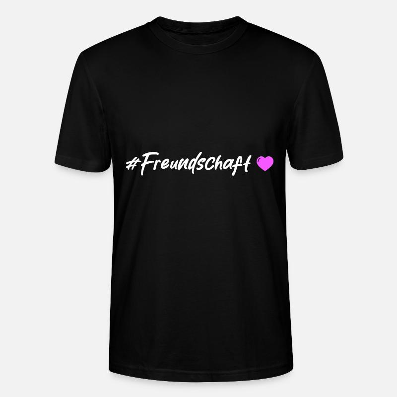 Freundschaft Herz - Stanley/Stella Unisex Bio-T-Shirt CRAFTER - Schwarz