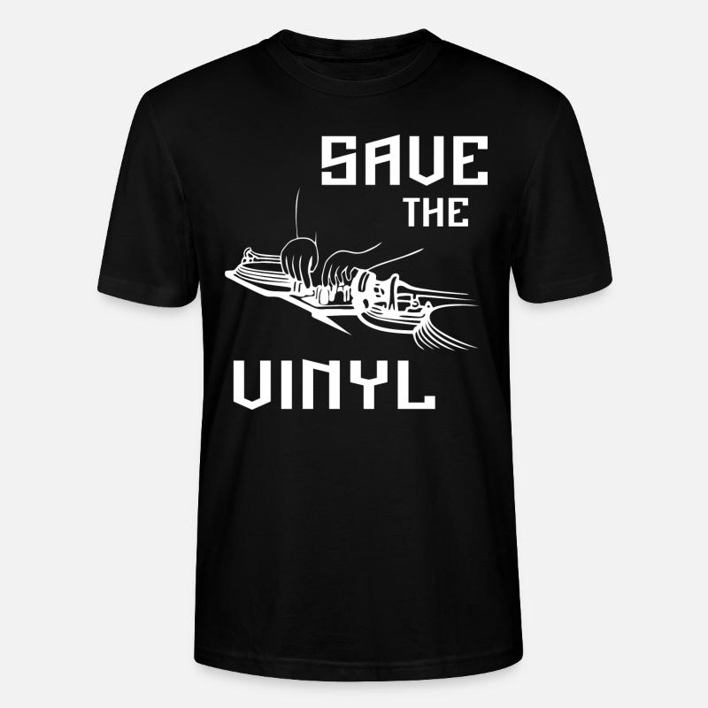 enregistrer le vinyle - T-shirt bio CRAFTER Stanley Stella Unisexe - noir