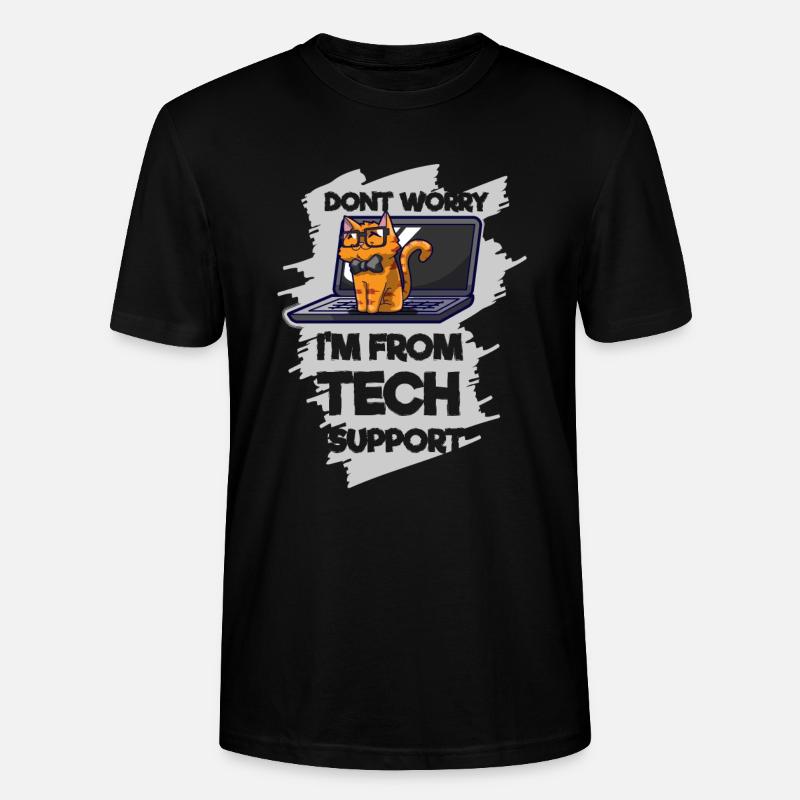 Programmation Cat Tech Support - T-shirt bio CRAFTER Stanley Stella Unisexe - noir