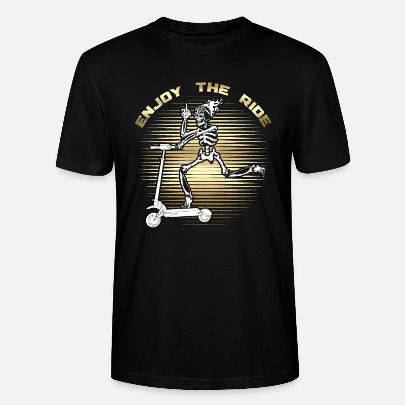 Elektro Elektrischer Tretroller Roller - Stanley/Stella Unisex Bio-T-Shirt CRAFTER - Schwarz
