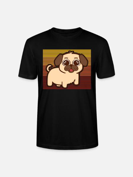 Mops Hund Welpe Welpe - Stanley/Stella Unisex Bio-T-Shirt CRAFTER - Schwarz