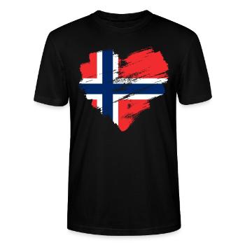 Norwegen - Stanley/Stella Unisex Bio-T-Shirt CRAFTER - Schwarz - Vorne - Alina (178cm) & Michal (187cm)