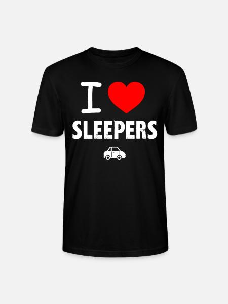 I love sleepers - Stanley/Stella CRAFTER Unisex Organic T-Shirt - black