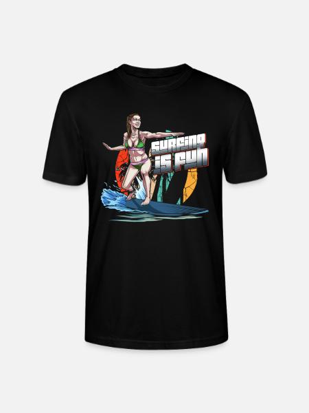 Surfergirl - Stanley/Stella Unisex Bio-T-Shirt CRAFTER - Schwarz