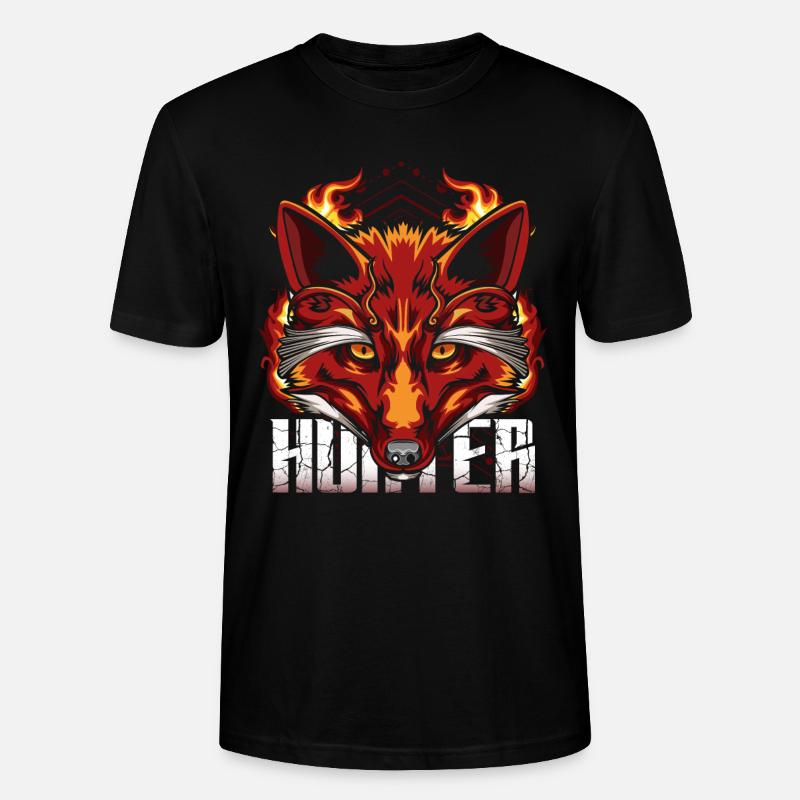 Renard feu renards modernes - T-shirt bio CRAFTER Stanley Stella Unisexe - noir
