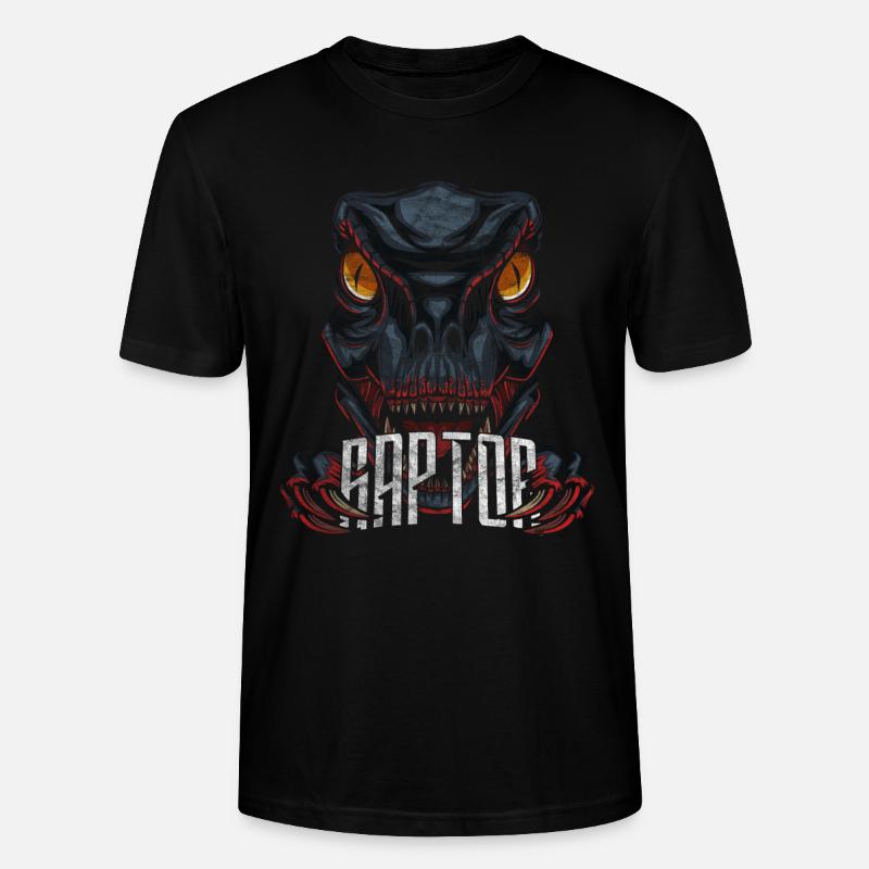 Velociraptor Modern Dinosaurier - Stanley/Stella Unisex Bio-T-Shirt CRAFTER - Schwarz
