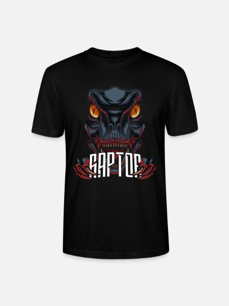 Dinosaur Dino Raptor - Stanley/Stella CRAFTER Unisex Organic T-Shirt - black