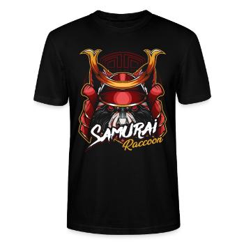 Samurai - Stanley/Stella Unisex Bio-T-Shirt CRAFTER - Schwarz - Vorne - Alina (178cm) & Michal (187cm)