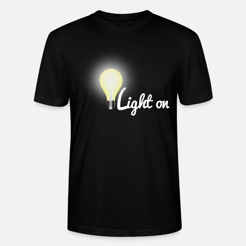 Light on light bulb - Stanley/Stella CRAFTER Unisex Organic T-Shirt - black
