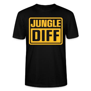 JUNGLE DIFF - Stanley/Stella Unisex Bio-T-Shirt CRAFTER - Schwarz - Vorne - Alina (178cm) & Michal (187cm)