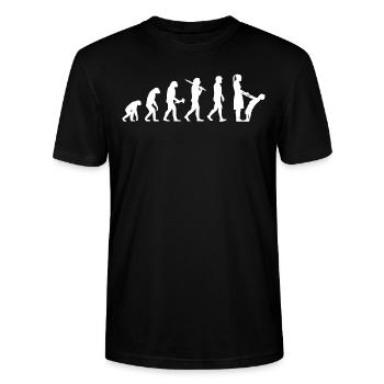 Erzieherin Erzieher Evolution Pädagoge Geschenk - Stanley/Stella Unisex Bio-T-Shirt CRAFTER - Schwarz - Vorne - Alina (178cm) & Michal (187cm)