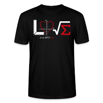 Liebes-Mathe-Lehrer - Stanley/Stella Unisex Bio-T-Shirt CRAFTER - Schwarz - Vorne - Alina (178cm) & Michal (187cm)