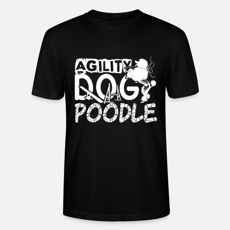 Pudel-Beweglichkeits-Hund - Stanley/Stella Unisex Bio-T-Shirt CRAFTER - Schwarz