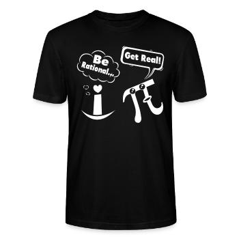 Pi Day Pi Real Irrational werden - Stanley/Stella Unisex Bio-T-Shirt CRAFTER - Schwarz - Vorne - Alina (178cm) & Michal (187cm)