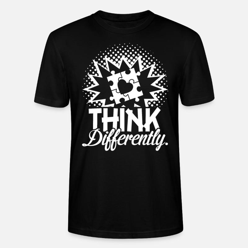 Autismusbewusstsein Autismus denkt anders - Stanley/Stella Unisex Bio-T-Shirt CRAFTER - Schwarz
