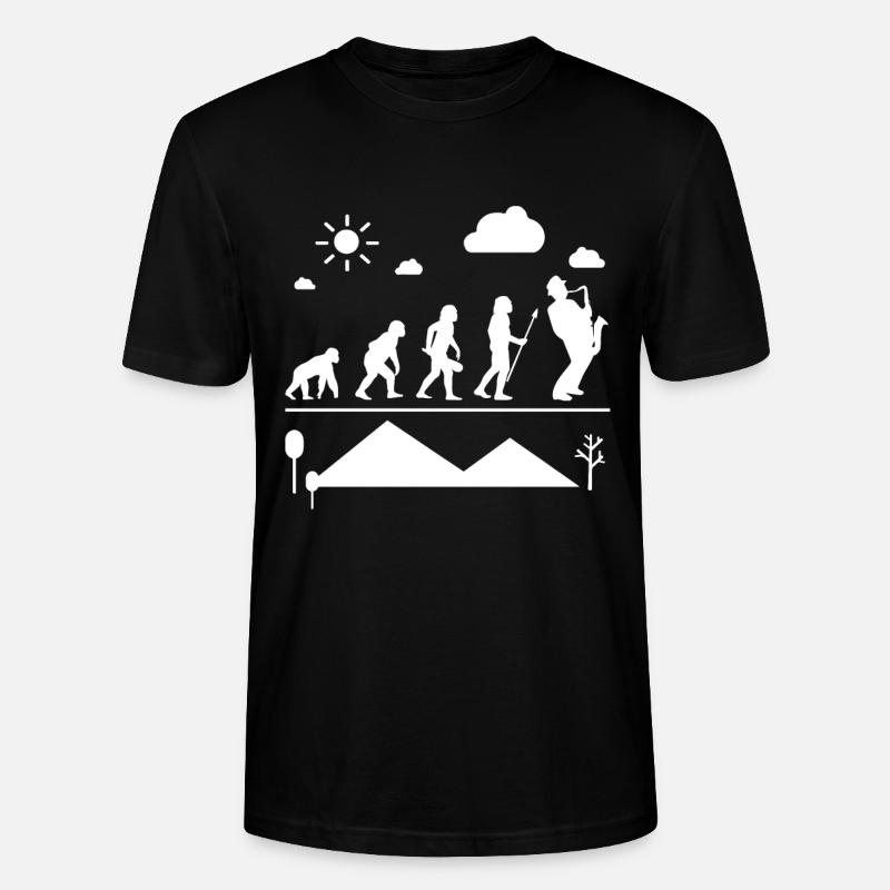 Saxophone Saxophone Evolution - Stanley/Stella CRAFTER Unisex Organic T-Shirt - black