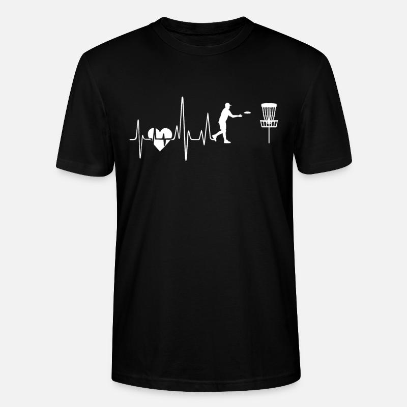 Discgolf Discgolf Herzschlag - Stanley/Stella Unisex Bio-T-Shirt CRAFTER - Schwarz