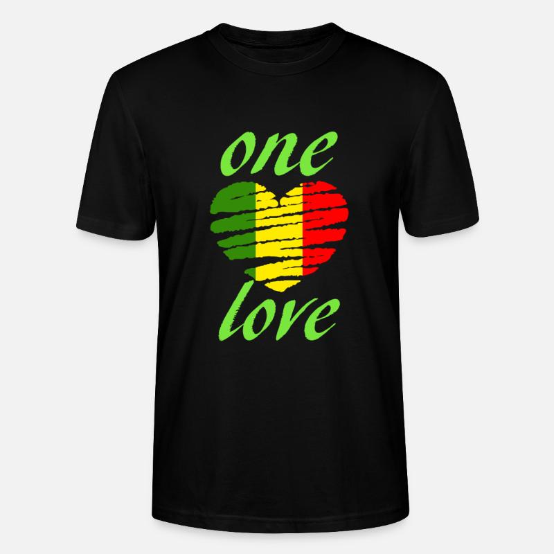 Herz eine Liebe - Stanley/Stella Unisex Bio-T-Shirt CRAFTER - Schwarz