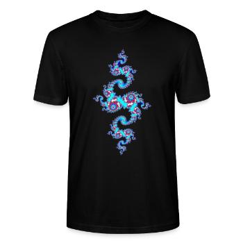 Julia Fraktal - T-shirt bio CRAFTER Stanley Stella Unisexe - noir - Devant - Alina (178cm) & Michal (187cm)