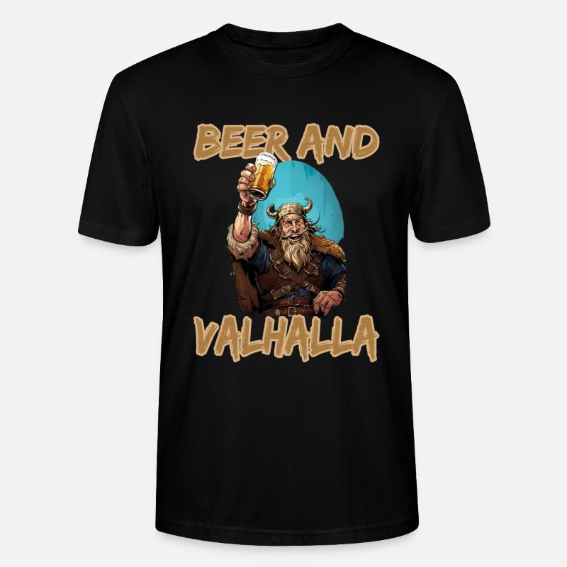 Beer And Valhalla Wikinger - Stanley/Stella Unisex Bio-T-Shirt CRAFTER - Schwarz