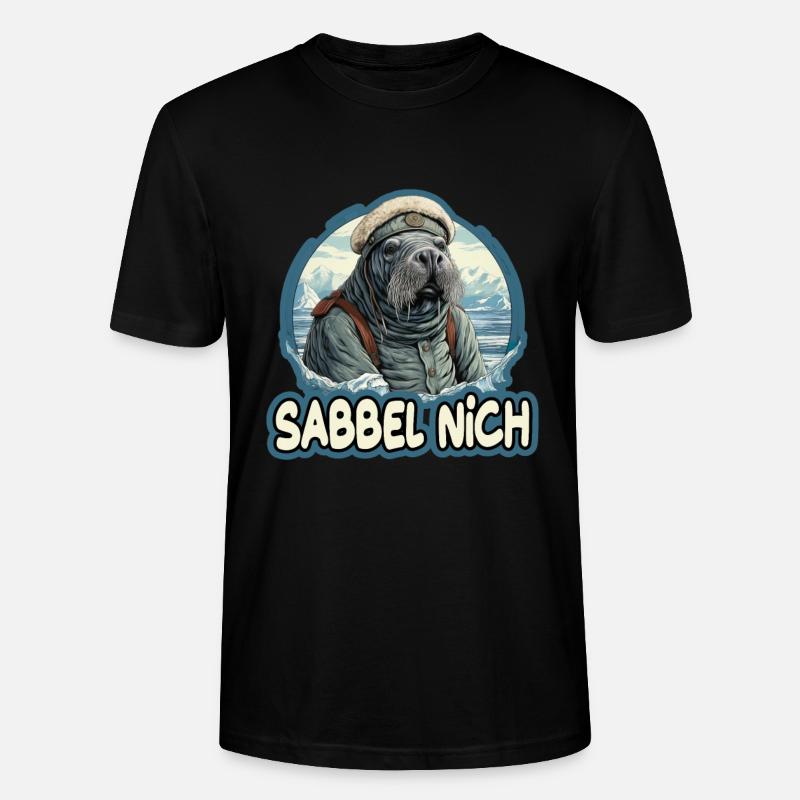 Sabbel Nich Walross Matrose - Stanley/Stella Unisex Bio-T-Shirt CRAFTER - Schwarz