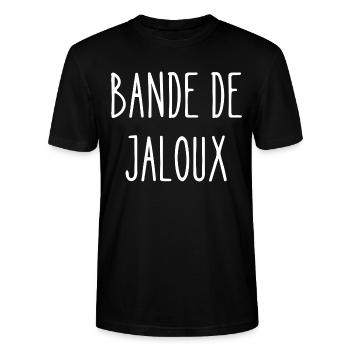 bande de jaloux - T-shirt bio CRAFTER Stanley Stella Unisexe - noir - Devant - Alina (178cm) & Michal (187cm)