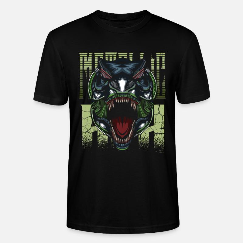 Robot Dino - T-shirt bio CRAFTER Stanley Stella Unisexe - noir