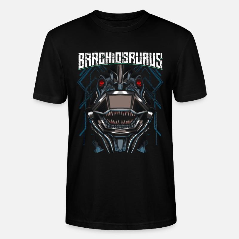 Cyborg Brachiosaurus Dinosaurier Scifi - Stanley/Stella Unisex Bio-T-Shirt CRAFTER - Schwarz